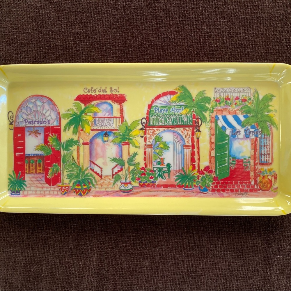 Santa Barbara Ceramic Design Melamine Tray